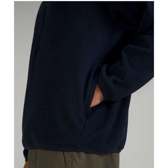 Lululemon Oversized-Fit Fleece Half Zip True Navy Blue Sz Medium Men - Picture 2 of 10